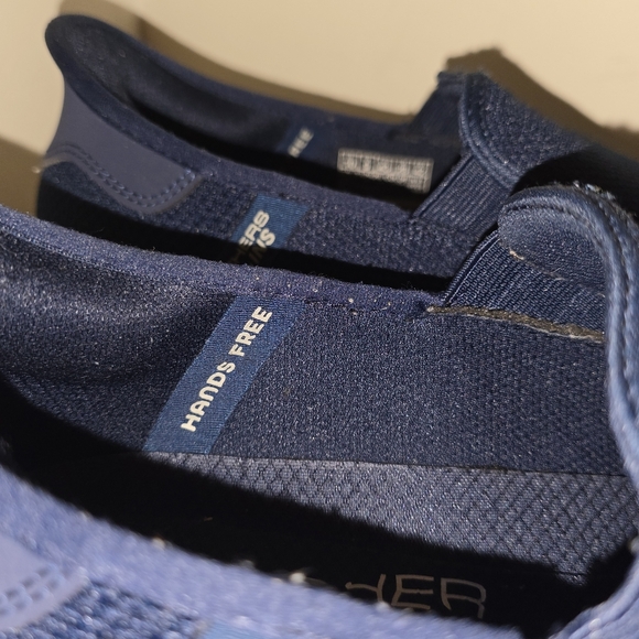 Skechers Men's Navy Hands-free Slip-On Sneakers Size 10 - Picture 8 of 13